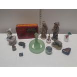 A group of assorted collectables including Nao. Shipping unavailable