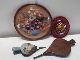 A selection of vintage collectables including bellows. Shipping unavailable