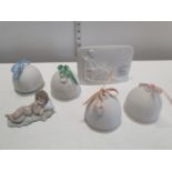 Six pieces of Lladro ceramics. shipping unavailable