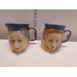 Two character jugs of Queen Victoria and Elizabeth I