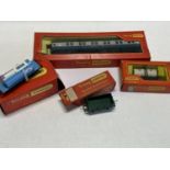 A selection of Triang Hornby train carriage models