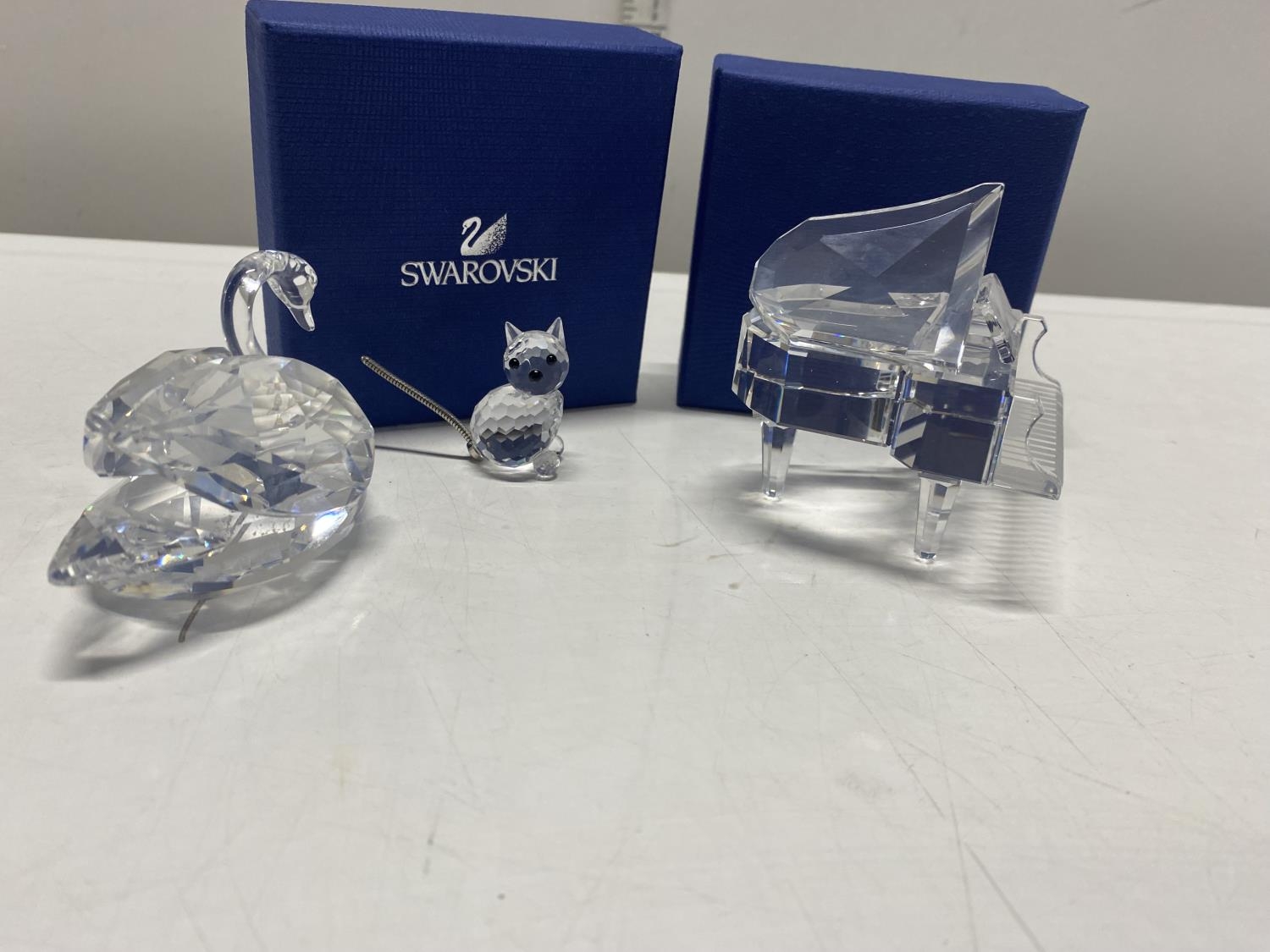 A selection of Swarovski crystal ornaments