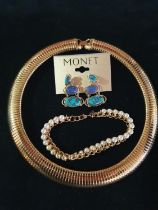 A selection of Monet costume jewellery