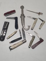 A selection of penknives and other including Toledo and Richards