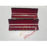 Two cased oriental letter openers