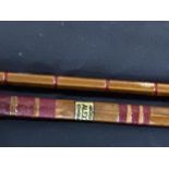 An Alex Martin, Glasgow two piece split cane fishing rod. Shipping unavailable