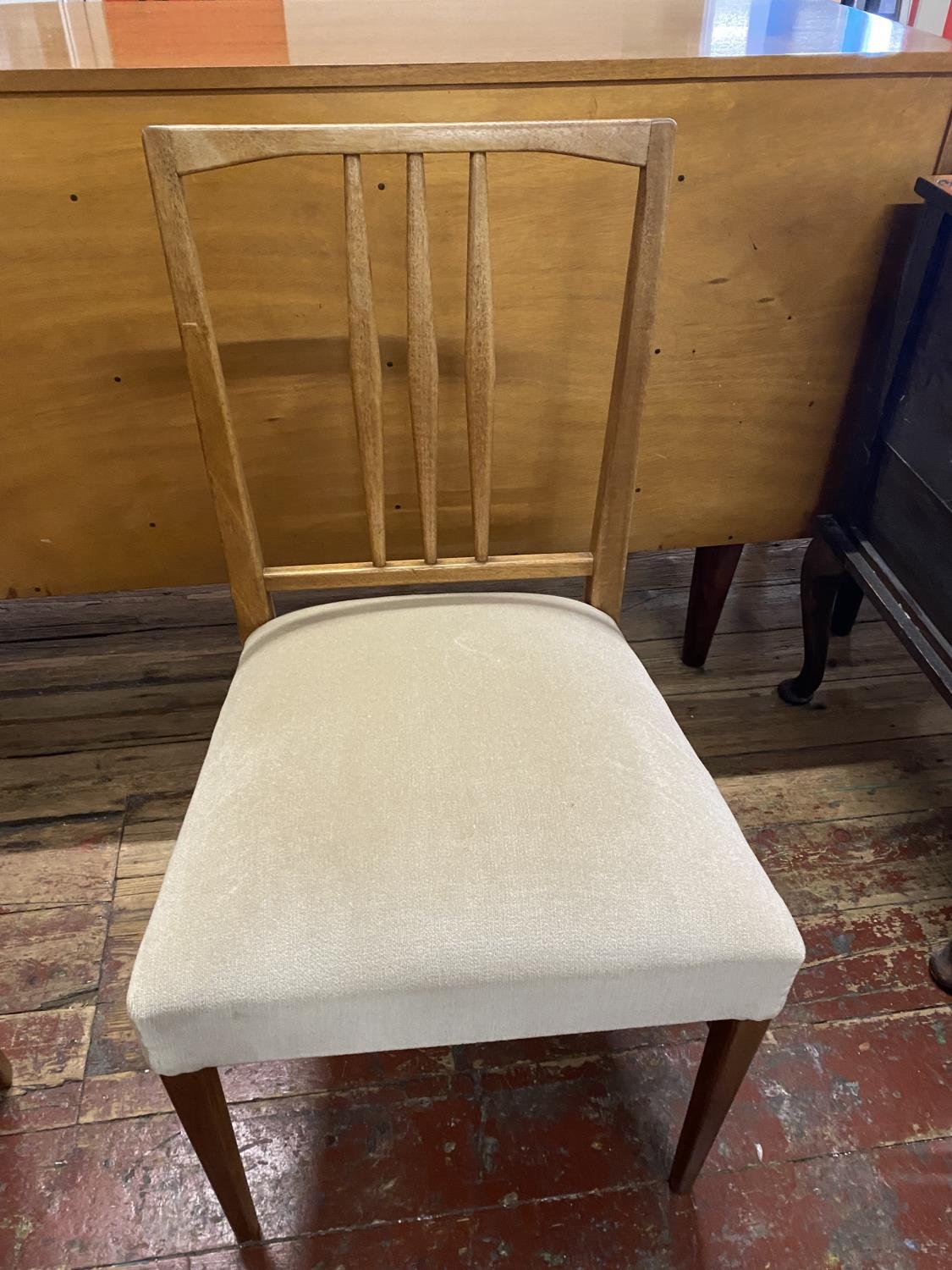 A set of six Gordon Russell dining chairs including two carvers. Shipping unavailable - Image 3 of 3