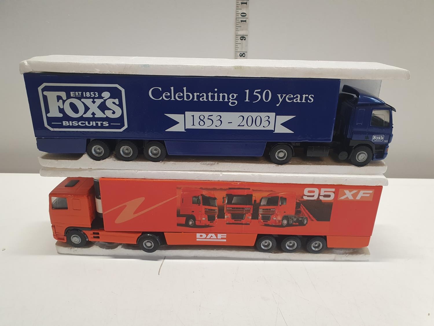 Two die cast truck models