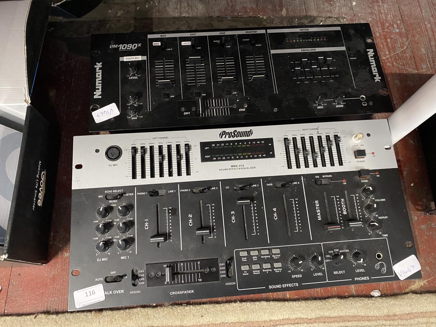 Two mixing decks, untested, shipping unavailable