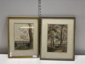 Two English school circa 19th century paintings signed