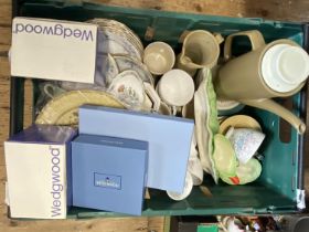 A job lot of assorted collectable ceramics including Wedgwood etc, shipping unavailable