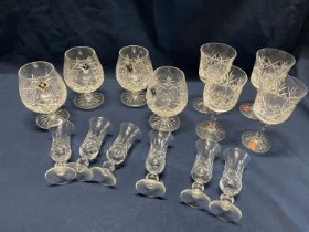 A selection of Edinburgh, Tudor and Galway crystal glassware, shipping unavailable