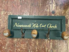 A vintage style gold themed coat rack a/f, shipping unavailable