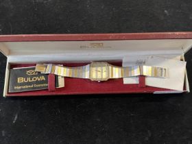 A cased Bulova Super Seville gents watch ticking at time of cataloguing