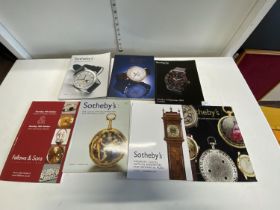 A selection of various auction house catalogues for wrist watches and clocks