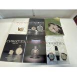 A job lot of Christies auction catalogues relating to pocket watches and time pieces