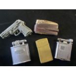 A selection of vintage lighters including Ronson and Polo