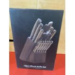 A fifteen piece knife block set, (UK post only)