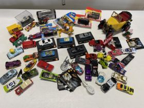 A job lot of boxed and loose die-cast models including Hot Wheels models, Brum etc