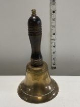 A vintage brass hand bell, shipping unavailable