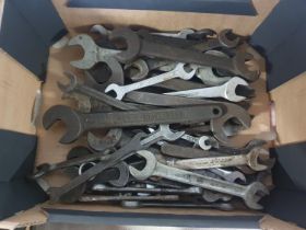 A job lot of spanners. Shipping unavailable
