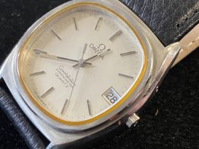 An Omega Constellation chronograph quartz gents watch ticking at time of cataloguing