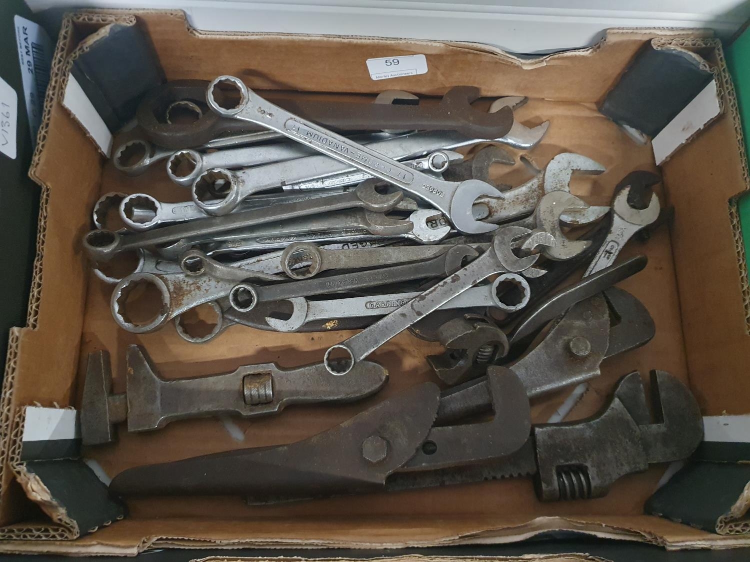 A job lot of spanners etc. Shipping unavailable