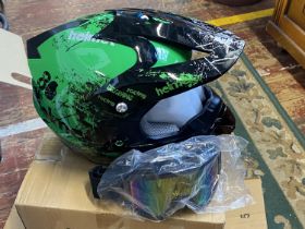 A new motorcycle helmet size L, shipping unavailable