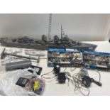 A remote controlled model of a WW2 Destroyer. Also with some Italeri crew models and other