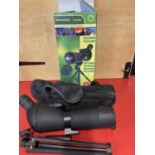 A boxed spotting scope 20/60/X