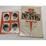 The Beatles Four Aces Mary Well UK tour programme with a Beatles scrapbook various ephemera and
