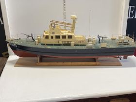 A large remote control scale model of a patrol boat Sangsetia approx 110 cm long. Shipping