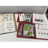 A selection of assorted stamp albums including Victorian and Edwardian examples