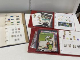 A selection of assorted stamp albums including Victorian and Edwardian examples