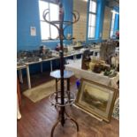 A vintage bentwood coat stand, shipping unavailable