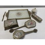 A vintage dressing table set.Shipping unavailable