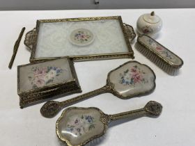 A vintage dressing table set.Shipping unavailable