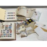 A good selection of vintage stamp albums and loose stamps etc