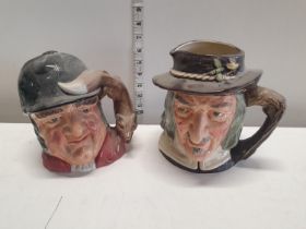 Two Royal Dalton character jugs. Gone Away and Izak Walton, shipping unavailable
