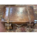 A good quality vintage leather suitcase, shipping unavailable