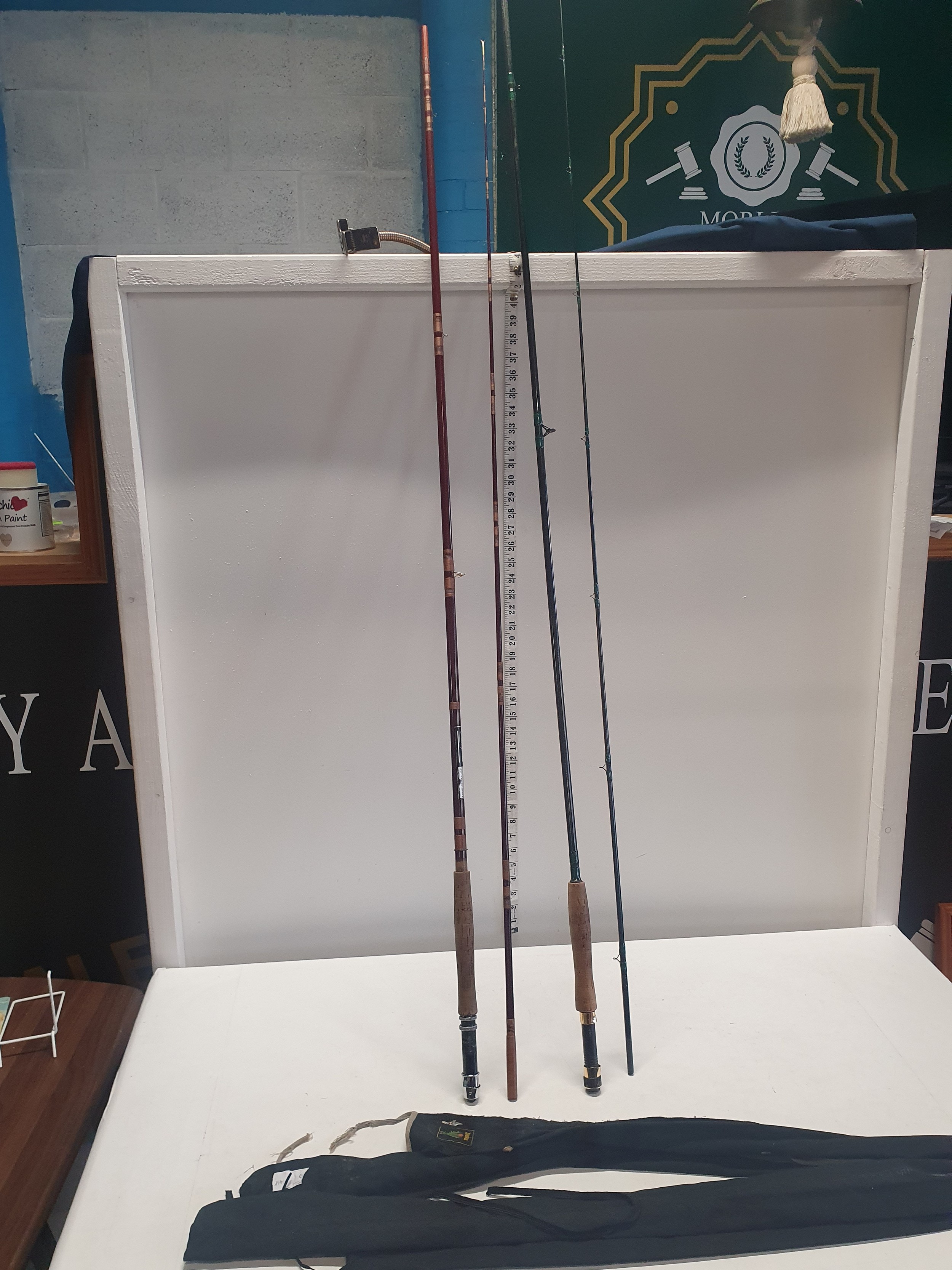 Two Shakespeare fly fishing rods, shipping unavailable