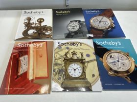 A job lot of Sotheby's watch and clock related auction catalogues