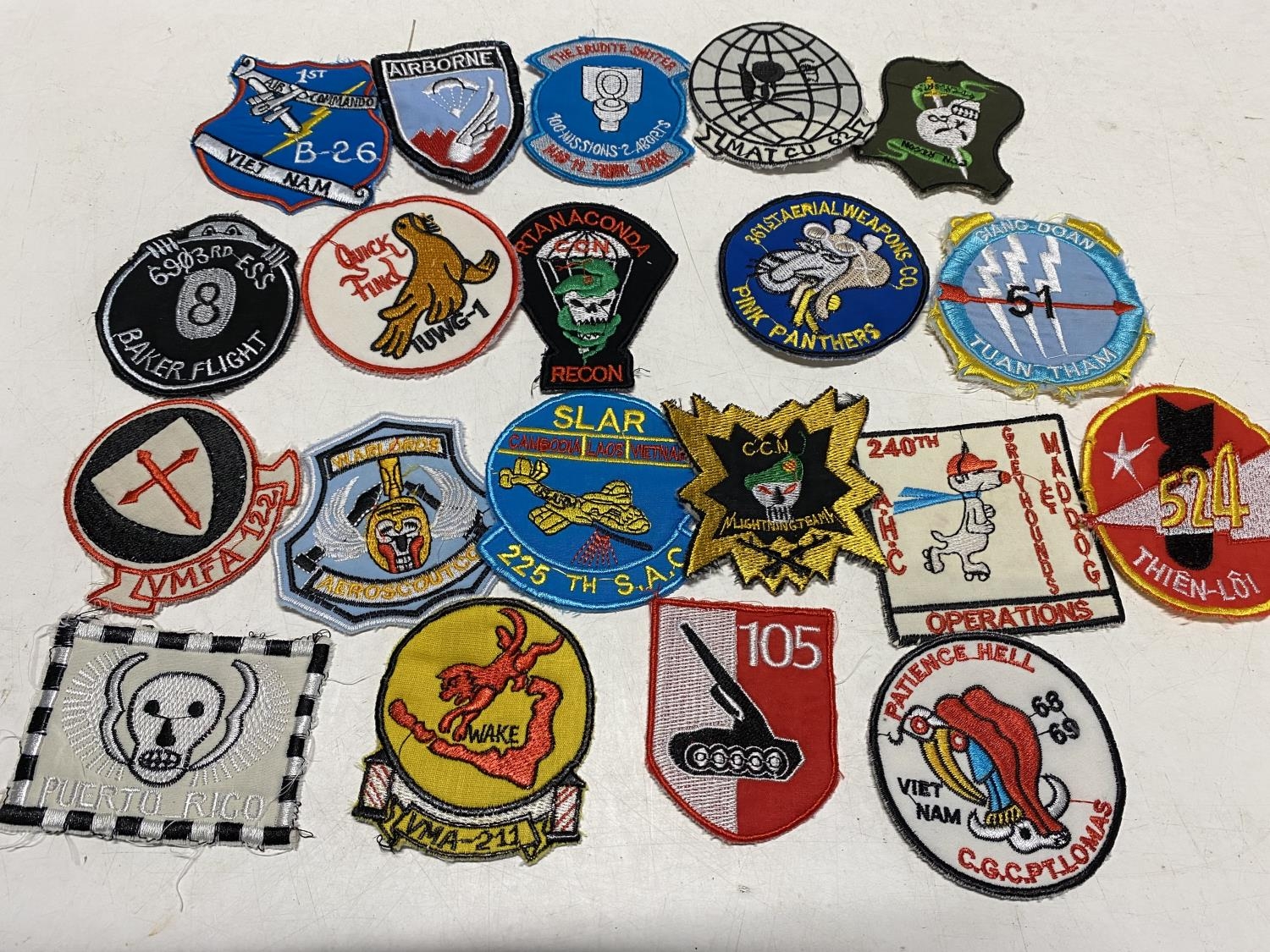 Twenty assorted Vietnam reproduction badges