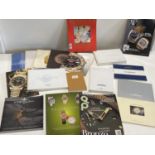 A job lot of assorted sales brochures and other books relating to high end watches including