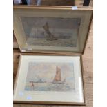 Two J H Jerram framed watercolours, shipping unavailable