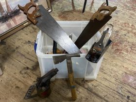 A good selection of vintage wood working tools & other, including Stanley No 4.5 plane, Shipping