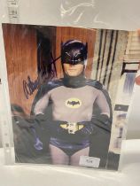 A signed photograph of Batman 'Adam West' with COA