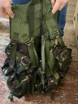 A military style camouflage vest