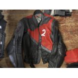A Dainese leather motorbike jacket size 56