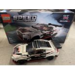 A Lego Speed Champions Nissan GT-R Nismo model 76896, with original box etc, shipping unavailable